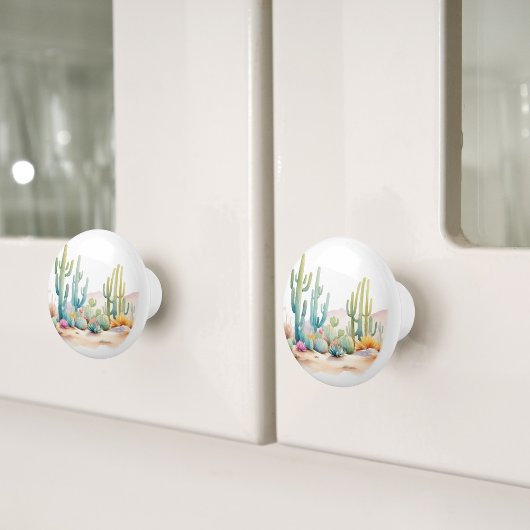 ウォーターカラーデザートイラストレーション セラミックノブ