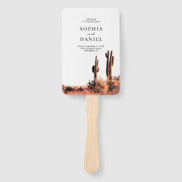 ウォーターカラーデザート結婚式 プログラムファン ハンドファン