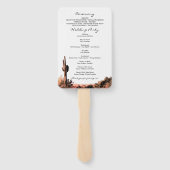 ウォーターカラーデザート結婚式 プログラムファン ハンドファン (裏面)