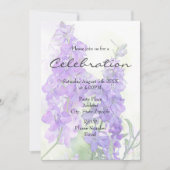 ウォーターカラーデルフィニウム招待状 招待状 (正面)