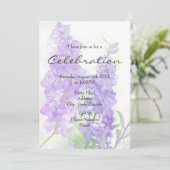 ウォーターカラーデルフィニウム招待状 招待状 (スタンド正面)