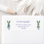 ウォーターカラートイレデジュイバニー差出人住所 ラベル (インサイチュ)