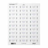 ウォーターカラートイレデジュイバニー差出人住所 ラベル (フルシート)