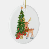 ウォーターカラートナカイベビー セラミックオーナメント (右)