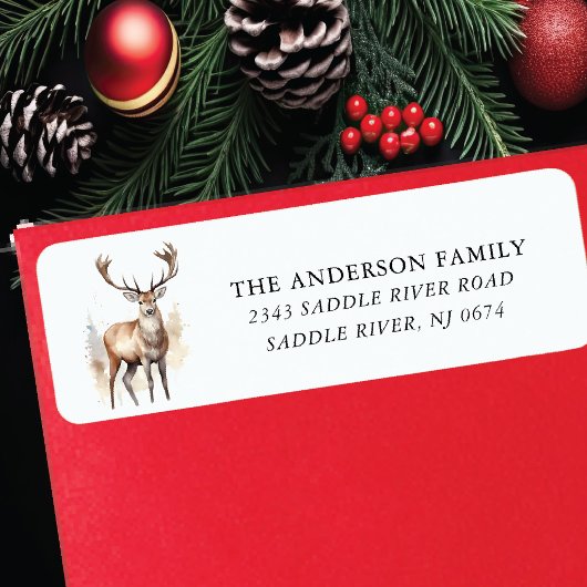 ウォーターカラートナカイ差出人住所 ラベル