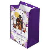 ウォーターカラートリックまたはハロウィーンベイビーシャワーを治療 ミディアムペーパーバッグ (正面アングル)