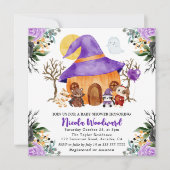 ウォーターカラートリックまたはハロウィーンベイビーシャワーを治療 招待状 (正面)