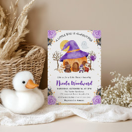 ウォーターカラートリックまたはハロウィーンベイビーシャワーを治療 招待状