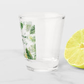 ウォーターカラートロピカルグリーンリーファミリービーチハウス ショットグラス (右)