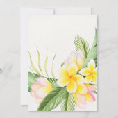 ウォーターカラートロピカルサマーハワイブライダルシャワー 招待状 (裏面)