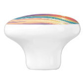 ウォーターカラートロピカルサンセットビーチ セラミックノブ (側面)