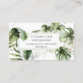 ウォーターカラートロピカルトレンディーエレガントシモダンック 名刺 (裏面)