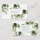 ウォーターカラートロピカルトレンディーエレガントシモダンック 名刺 (正面/裏面)