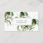 ウォーターカラートロピカルトレンディーエレガントシモダンック 名刺 (正面)