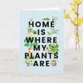 ウォーターカラートロピカルハウスプラントガーデニング引用文 カード (黄色い花)