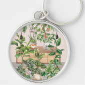 ウォーターカラートロピカルハウスプラント キーホルダー (正面)