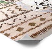 ウォーターカラートロピカルハウスプラント ポスター (角)