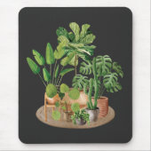 ウォーターカラートロピカルハウスプラント マウスパッド (正面)