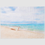 ウォーターカラートロピカルパラダイスビーチ 薄葉紙 (正面)