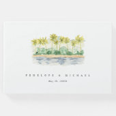 ウォーターカラートロピカルパームビーチ結婚式 ゲストブック (正面)
