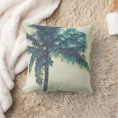 ウォーターカラートロピカルパームビーチ装飾用クッション クッション (ブランケット)