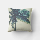 ウォーターカラートロピカルパームビーチ装飾用クッション クッション (裏面)