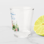 ウォーターカラートロピカルフローラハウスファミリーブルー ショットグラス (右)