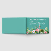 ウォーターカラートロピカルフローラファミリーネームビーチハウス ゲストブック (全面)