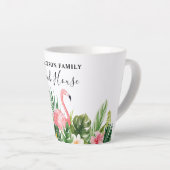 ウォーターカラートロピカルフローラファミリービーチハウス カフェラテマグ (右アングル)