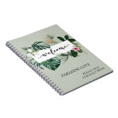 ウォーターカラートロピカルホームレンタルゲストブック ノートブック (右側)