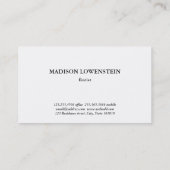 ウォーターカラートロピカルランモンステラグリーンリー 名刺 (裏面)