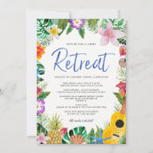 ウォーターカラートロピカルルアウ(ハワイ式宴会)レディーズリトリート 招待状 (正面)