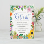 ウォーターカラートロピカルルアウ(ハワイ式宴会)レディーズリトリート 招待状 (スタンド正面)