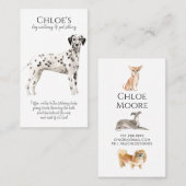 ウォーターカラードッグウォーカーペットシッター 名刺 (正面/裏面)