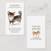 ウォーターカラードッグウォーカーペットシッター 名刺 (正面/裏面)