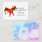 ウォーターカラードッグカスタム 名刺 (正面/裏面)