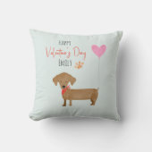 ウォーターカラードッグバレンタインデー装飾用クッション クッション (正面)