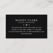 ウォーターカラードッグブリーズペットケア&グルーミングロイヤリティ 名刺 (裏面)