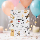 ウォーターカラードッグ誕生日 招待状