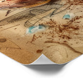 ウォーターカラードナッツノスタルジックデザートアート ポスター (角)