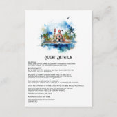 ウォーターカラードミニカ共和国共和国ゲスト詳細 エンクロージャーカード (正面)