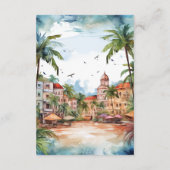 ウォーターカラードミニカ共和国共和国ゲスト詳細 エンクロージャーカード (裏面)