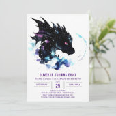 ウォーターカラードラゴンズエンチャント誕生日 招待状 (スタンド正面)