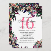 ウォーターカラードラゴンリリーズスイート16招待状 招待状 (正面/裏面)