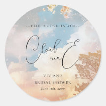 ウォーターカラードリーミーサンセットクラウド9ブライダルシャワー