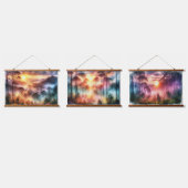 ウォーターカラードリーミー霧の森アットサンライズ | 吊り下げ型タペストリー (トリプル)