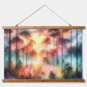 ウォーターカラードリーミー霧の森アットサンライズ | 吊り下げ型タペストリー (正面2)