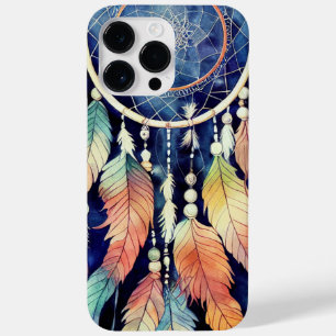 ウォーターカラードリームキャッチャーとフェザー Case-Mate iPhone 14 PRO MAXケース