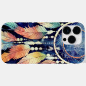 ウォーターカラードリームキャッチャーとフェザー Case-Mate iPhoneケース (裏面 (横))