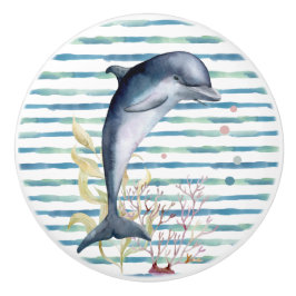 ウォーターカラードルフィンアートビーチバケーションハウス セラミックノブ